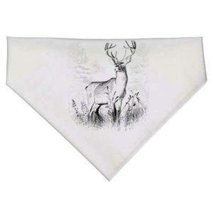 Deer In Nature Realistic USA-Made Doggie Bandana