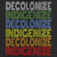 DECOLONIZE INDIGENIZE Native American Education Gift 7 Panel Mesh Trucker Snapback Hat