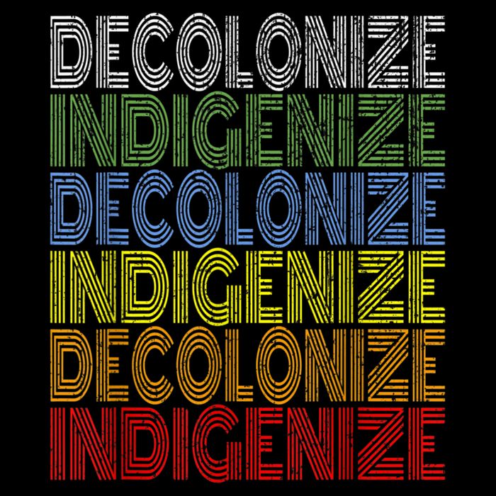 DECOLONIZE INDIGENIZE Native American Education Gift Impact Tech Backpack