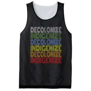 DECOLONIZE INDIGENIZE Native American Education Gift Mesh Reversible Basketball Jersey Tank