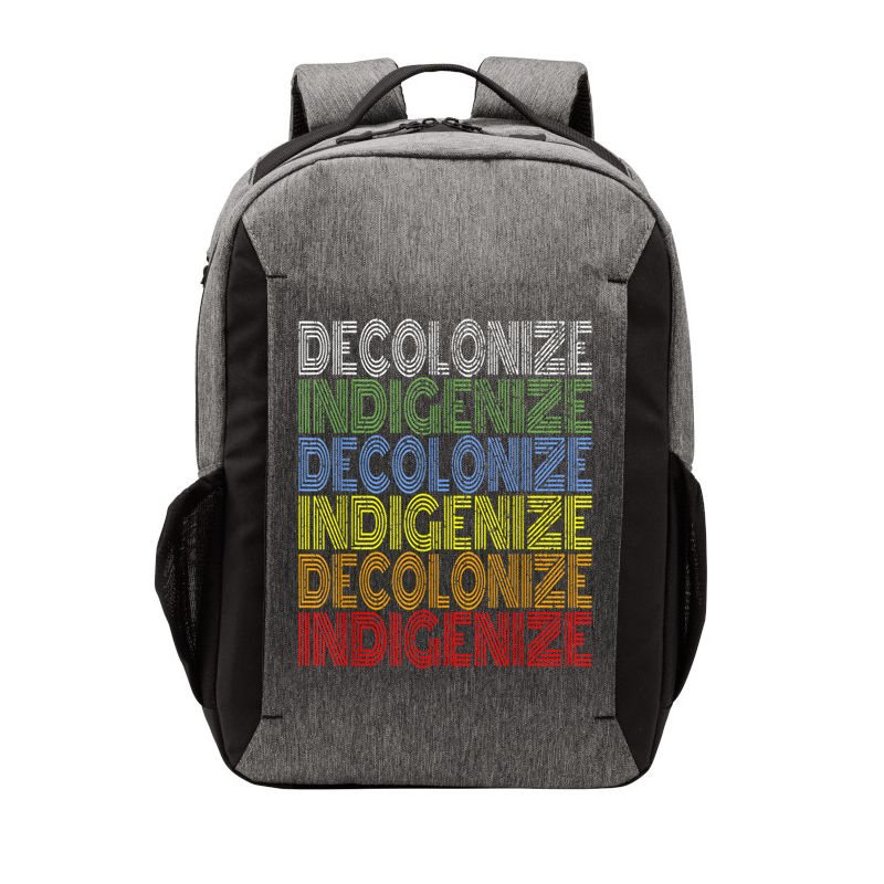 DECOLONIZE INDIGENIZE Native American Education Gift Vector Backpack
