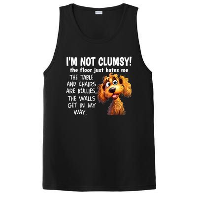 Dogs IM Not Clumsy The Floor Just Hates Me The Table PosiCharge Competitor Tank