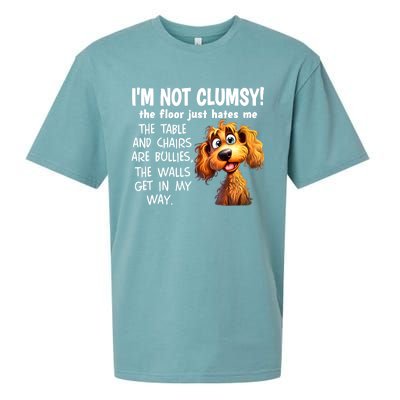 Dogs IM Not Clumsy The Floor Just Hates Me The Table Sueded Cloud Jersey T-Shirt