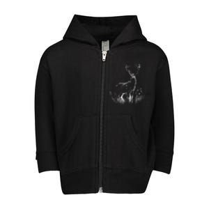 Deer In Nature Realistic Toddler Zip Fleece Hoodie