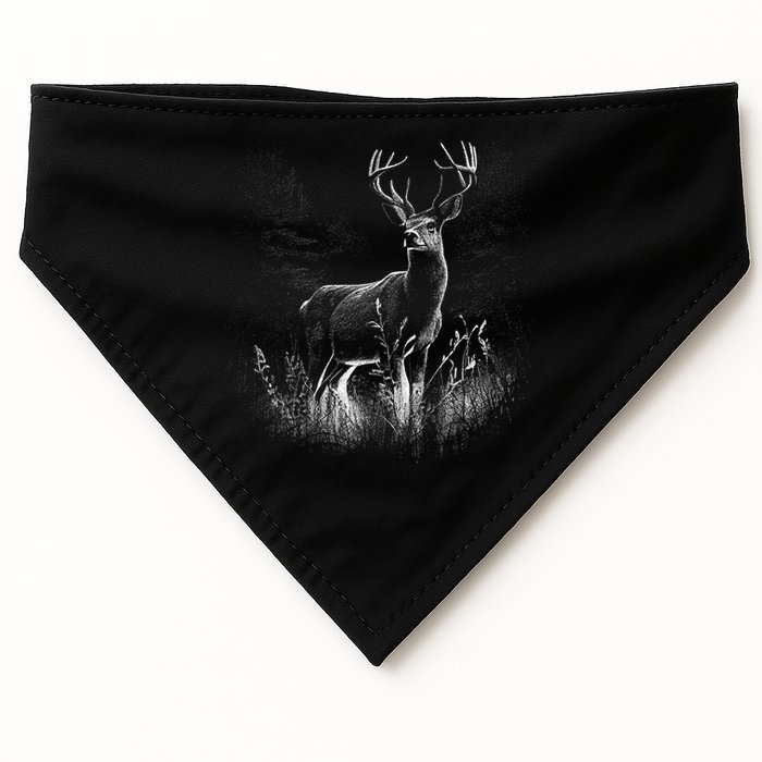 Deer In Nature Realistic USA-Made Doggie Bandana