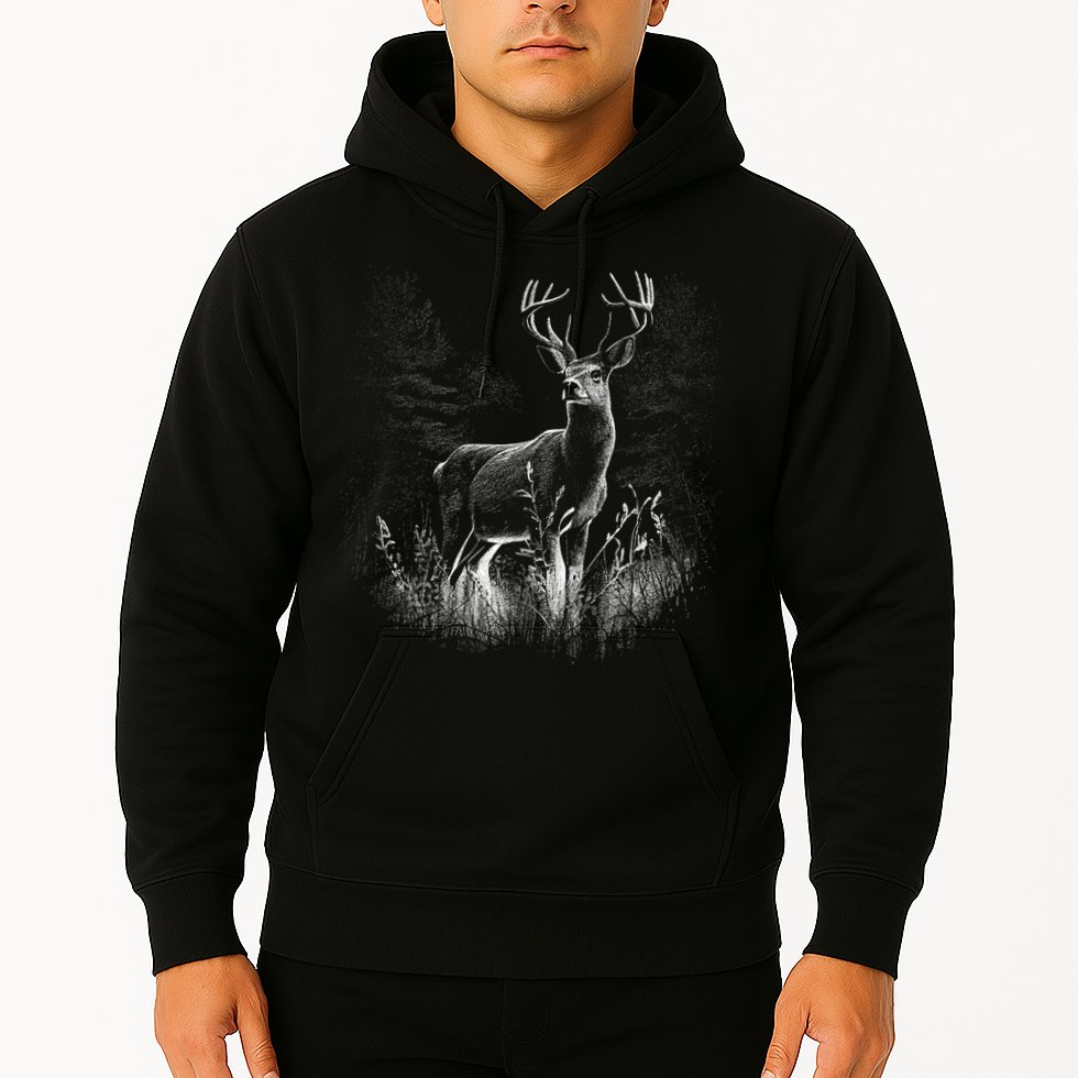 Deer In Nature Realistic Hoodie