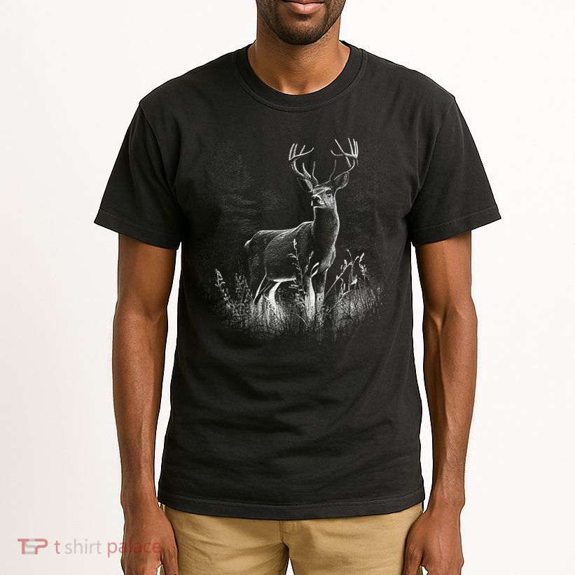 Deer In Nature Realistic Tall T-Shirt