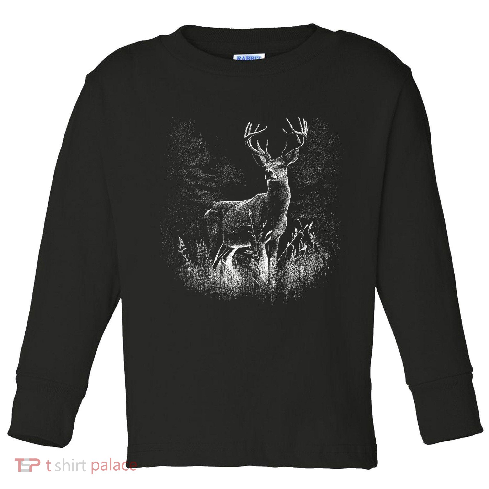 Deer In Nature Realistic Toddler Long Sleeve Shirt