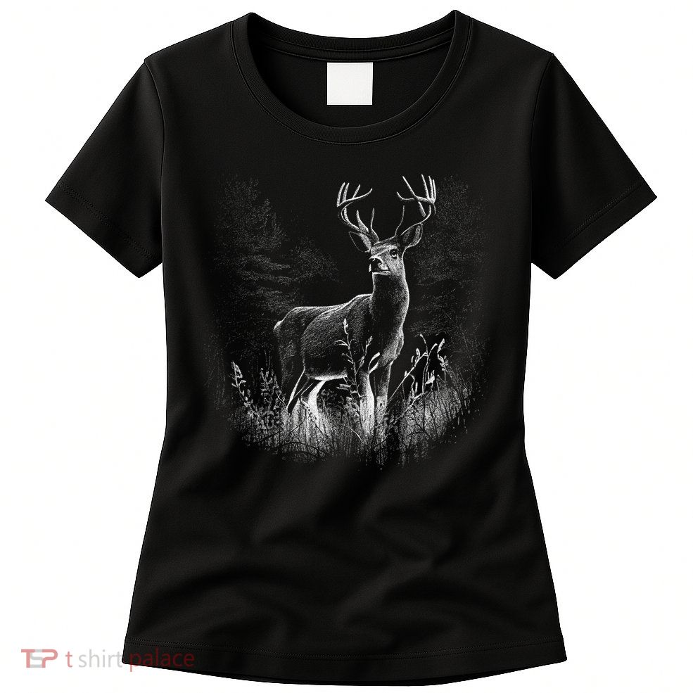 Deer In Nature Realistic Womens T-Shirt