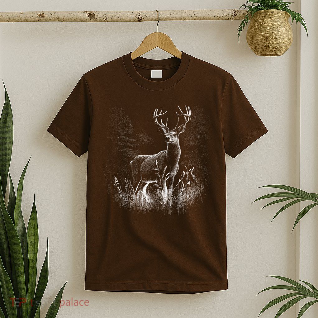 Deer In Nature Realistic T-Shirt