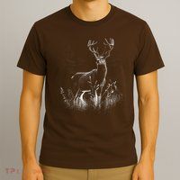 Deer In Nature Realistic T-Shirt