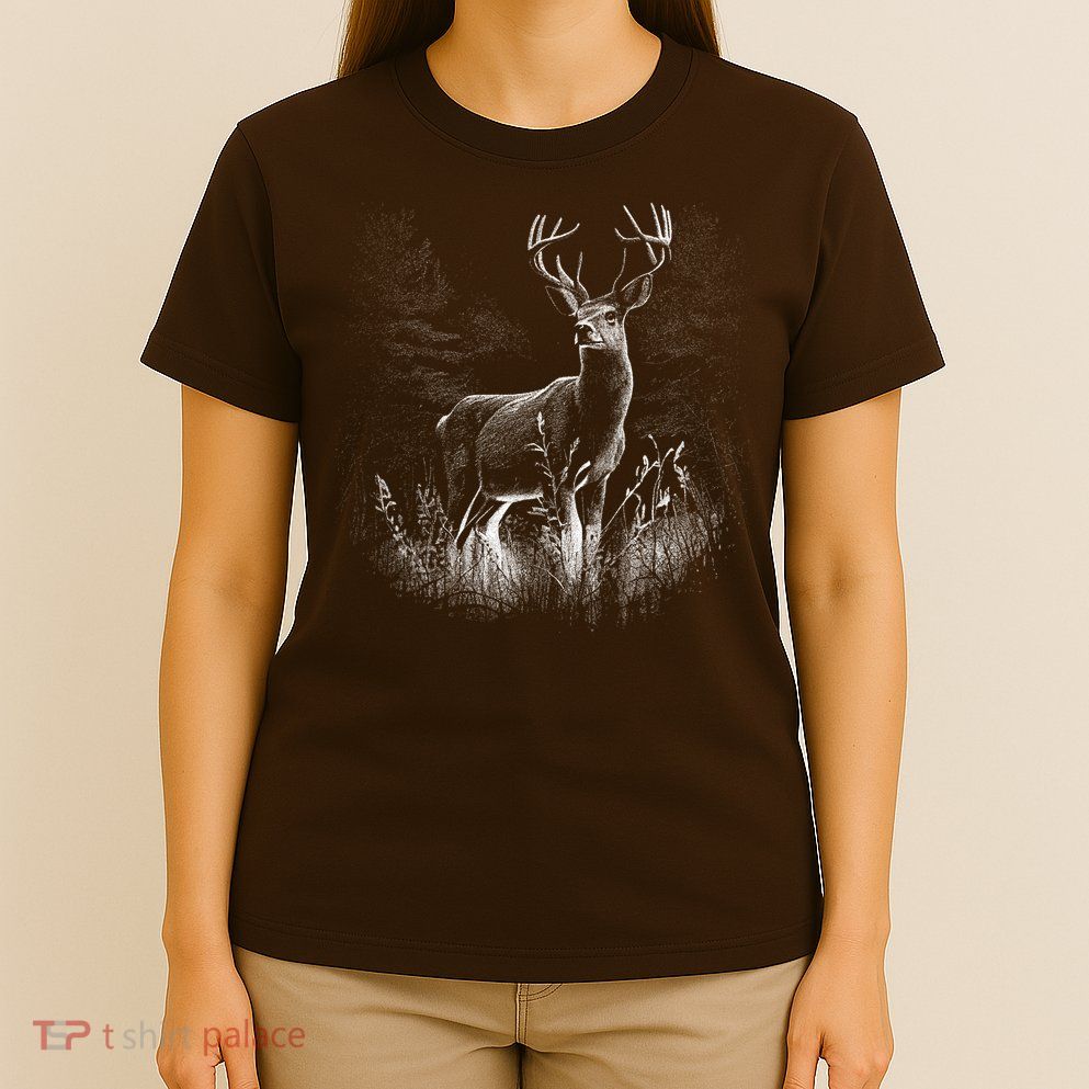 Deer In Nature Realistic T-Shirt