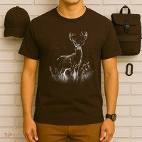 Deer In Nature Realistic T-Shirt
