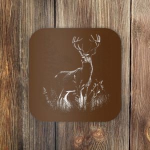 Deer In Nature Realistic Coaster