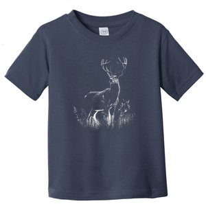 Deer In Nature Realistic Toddler T-Shirt