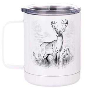 Deer In Nature Realistic 12 oz Stainless Steel Tumbler Cup