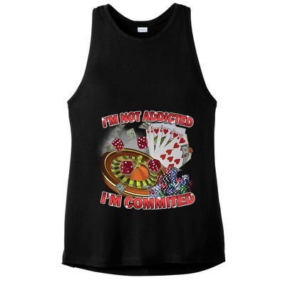Driptoosoft IM Not Addicted IM Committed New Ladies PosiCharge Tri-Blend Wicking Tank