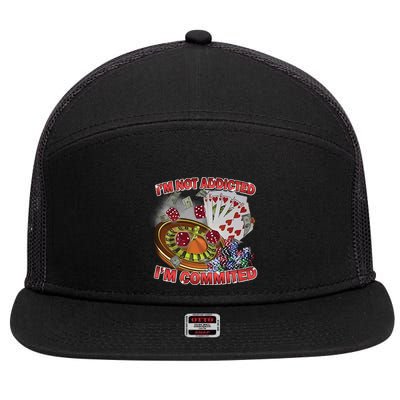 Driptoosoft IM Not Addicted IM Committed New 7 Panel Mesh Trucker Snapback Hat