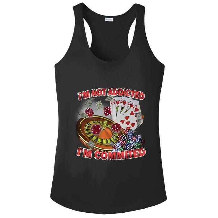 Driptoosoft IM Not Addicted IM Committed New Ladies PosiCharge Competitor Racerback Tank