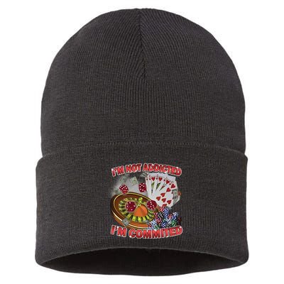 Driptoosoft IM Not Addicted IM Committed New Sustainable Knit Beanie
