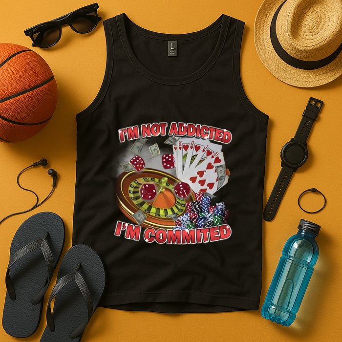 Driptoosoft IM Not Addicted IM Committed New Tank Top
