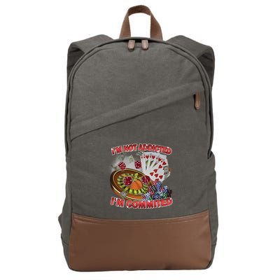 Driptoosoft IM Not Addicted IM Committed New Cotton Canvas Backpack