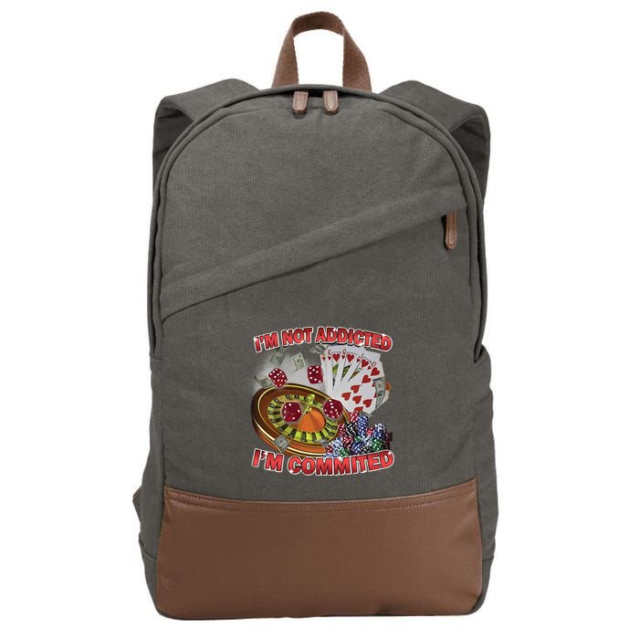 Driptoosoft IM Not Addicted IM Committed New Cotton Canvas Backpack