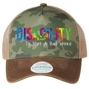 Disability Is Not A Bad Word Disability Pride Month Tie Dye Legacy Tie Dye Trucker Hat