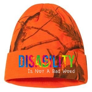 Disability Is Not A Bad Word Disability Pride Month Tie Dye Kati Licensed 12" Camo Beanie