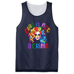 Drag Is Not A Crime Fabulous Drag Queen LGBTQ Mesh Reversible Basketball Jersey Tank