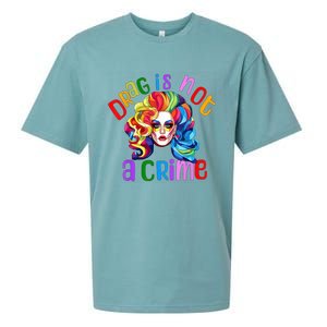 Drag Is Not A Crime Fabulous Drag Queen LGBTQ Sueded Cloud Jersey T-Shirt