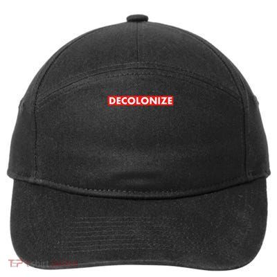Decolonize Indigenous Native American Education Gift 7-Panel Snapback Hat