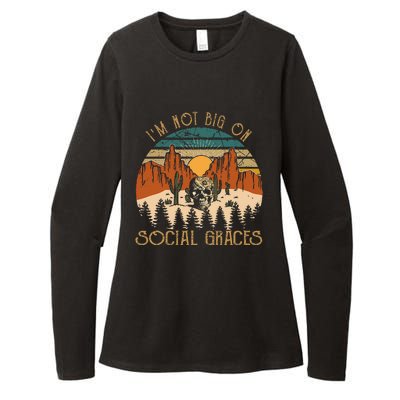 Design IM Not Big On Social Graces Love Country Music Womens CVC Long Sleeve Shirt