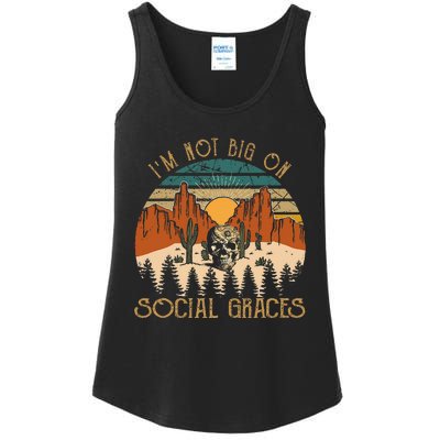 Design IM Not Big On Social Graces Love Country Music Ladies Essential Tank