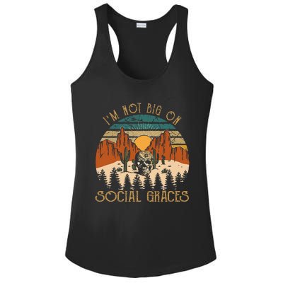 Design IM Not Big On Social Graces Love Country Music Ladies PosiCharge Competitor Racerback Tank