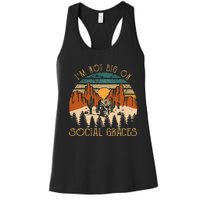 Design IM Not Big On Social Graces Love Country Music Women's Racerback Tank