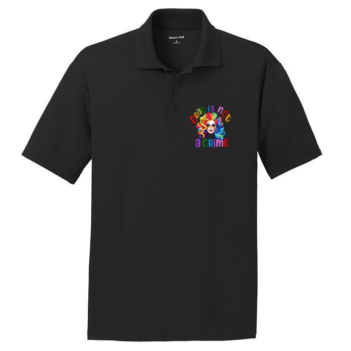 Drag Is Not A Crime Fabulous Drag Queen LGBTQ Equality Pride PosiCharge RacerMesh Polo