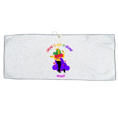 Drag Is Not A Crime Henny Large Microfiber Waffle Golf Towel