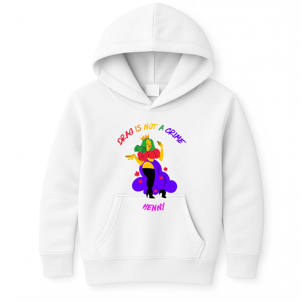 Drag Is Not A Crime Henny Kids Hoodie