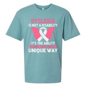 Dyslexia Is Not A Disability Its An Ability Awareness Sueded Cloud Jersey T-Shirt