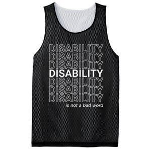 Disability Is Not A Bad Word Happy Disability Pride Month Mesh Reversible Basketball Jersey Tank