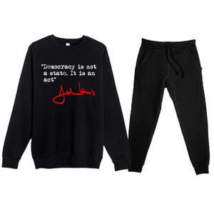 Democracy Is Not A State. It Is An Act. John Lewis Premium Crewneck Sweatsuit Set