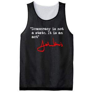 Democracy Is Not A State. It Is An Act. John Lewis Mesh Reversible Basketball Jersey Tank