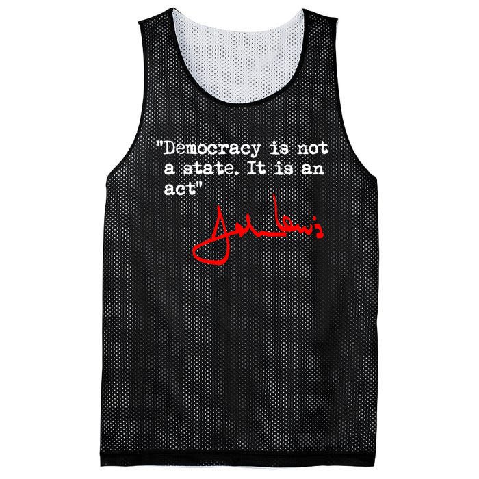 Democracy Is Not A State. It Is An Act. John Lewis Mesh Reversible Basketball Jersey Tank