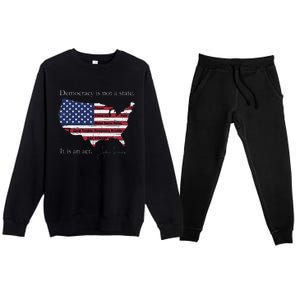 Democracy Is Not A State It Is An Act John Lewis Premium Crewneck Sweatsuit Set