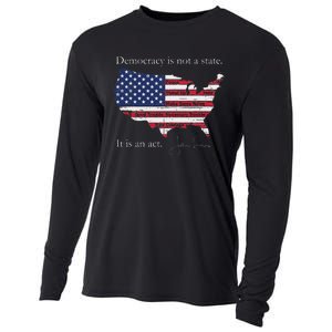 Democracy Is Not A State It Is An Act John Lewis Cooling Performance Long Sleeve Crew