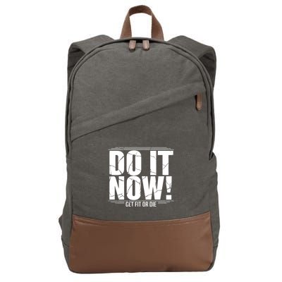 Do It Now Cotton Canvas Backpack