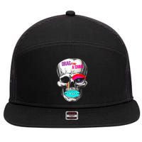 Drag Is Not A Crime Skull 7 Panel Mesh Trucker Snapback Hat