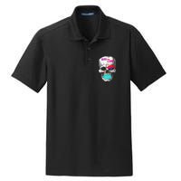 Drag Is Not A Crime Skull Dry Zone Grid Polo