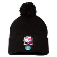 Drag Is Not A Crime Skull Pom Pom 12in Knit Beanie